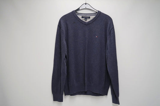 Donkerblauwe Tommy Hilfiger Trui – Vintage – Maat L